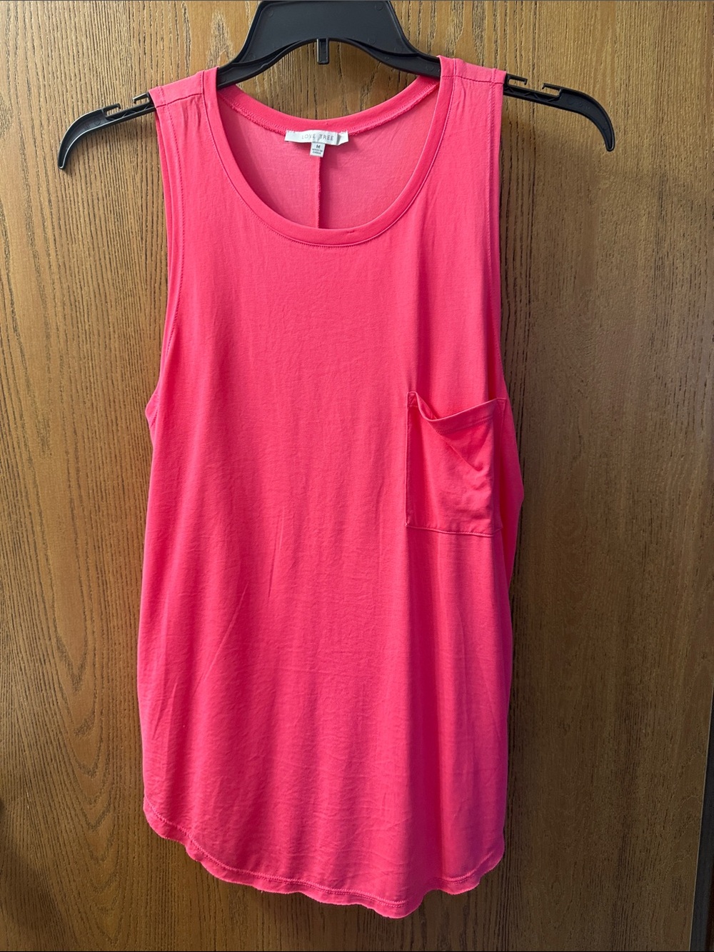 Love Tree Hot Pink Pocket Tank Top